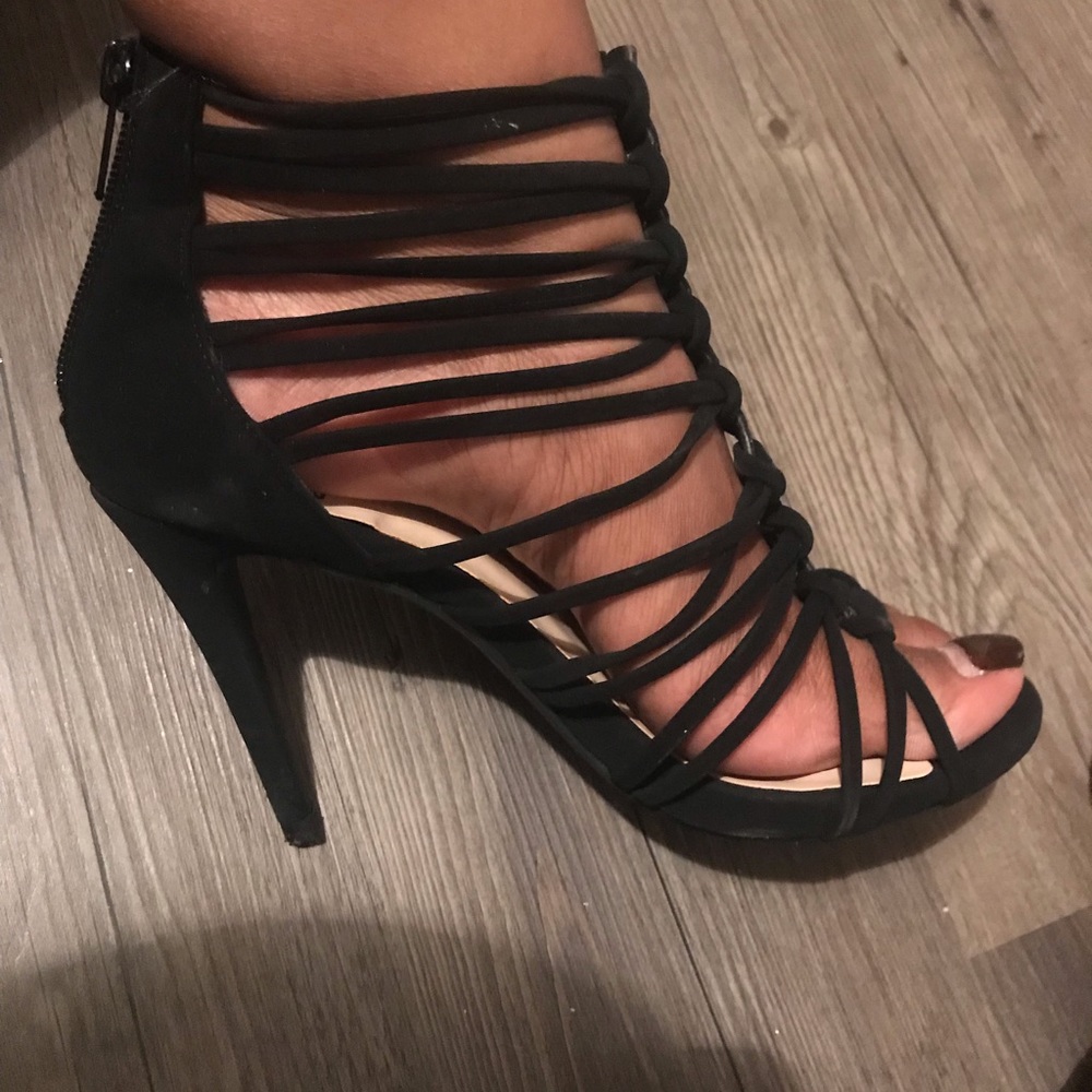 Black Strappy Heels